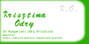 krisztina odry business card